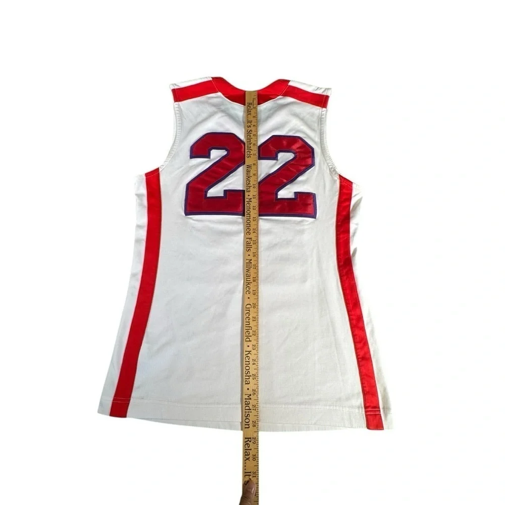 Nike Team Dri-FIT Lancers #22 Basketball Jersey White Red Medium M 392905-109